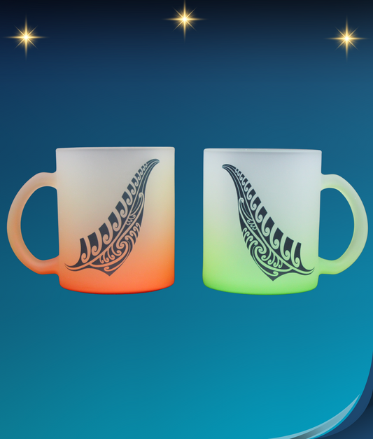 11oz Frosted Glass Fern Mug